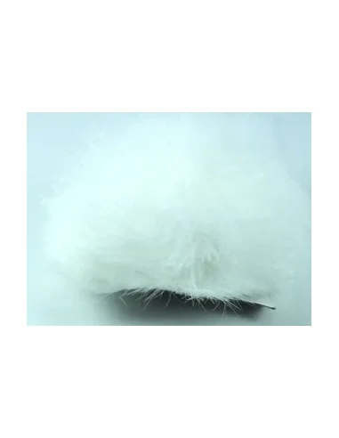 Pompon kvast kaninhår Hvid 10 cm.