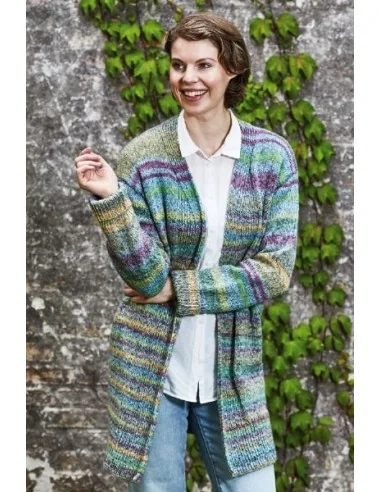 Permin lang trøje med drejet rib Str. S-XL