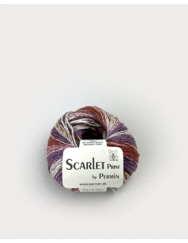Permin Scarlet Print fv. 10, lilla/rust