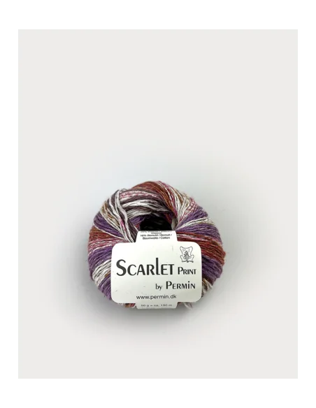 Permin Scarlet Print fv. 10, lilla/rust