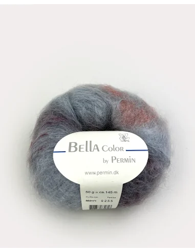Permin Bella Color fv. 71, Grå/Rust/Bordeaux
