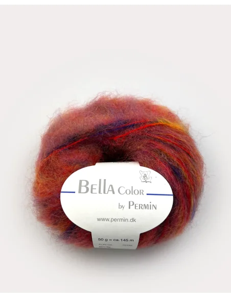 Permin Bella Color fv. 79, Orangerød/Lilla
