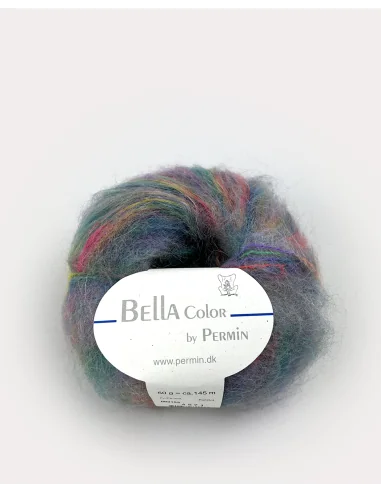 Permin Bella Color fv. 53, Gul/Pink/Turkis