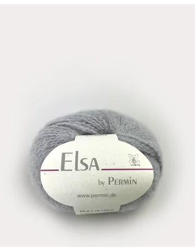 Permin Elsa garn farve 01 Lysegrå