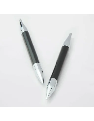 KnitPro Karbonz uskiftbar rundpinde i kulfilter...