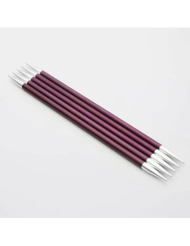 KnitPro Zing Aluminium strømpepinde 15 cm 6,0 mm