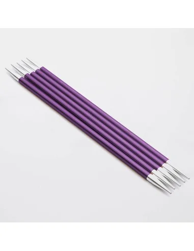KnitPro Zing Aluminium strømpepinde 15 cm 4,5 mm
