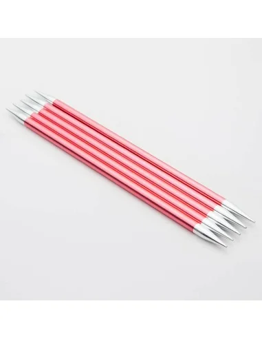 KnitPro Zing Aluminium strømpepinde 15 cm 6,5 mm