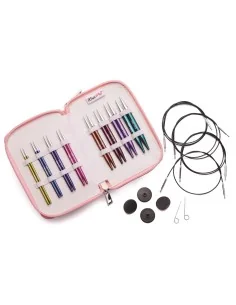 KnitPro Zing sæt rundpinde 10 cm. (korte)