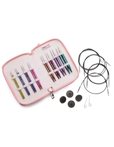 KnitPro Zing sæt rundpinde 10 cm. (korte)