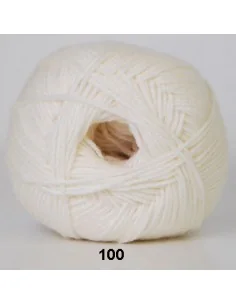 Hjertegarn Lana Cotton 212, fv. 100 Mælkehvid