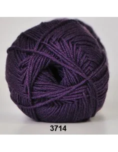 Hjertegarn Lana Cotton 212, fv. 3714 Mørkelilla